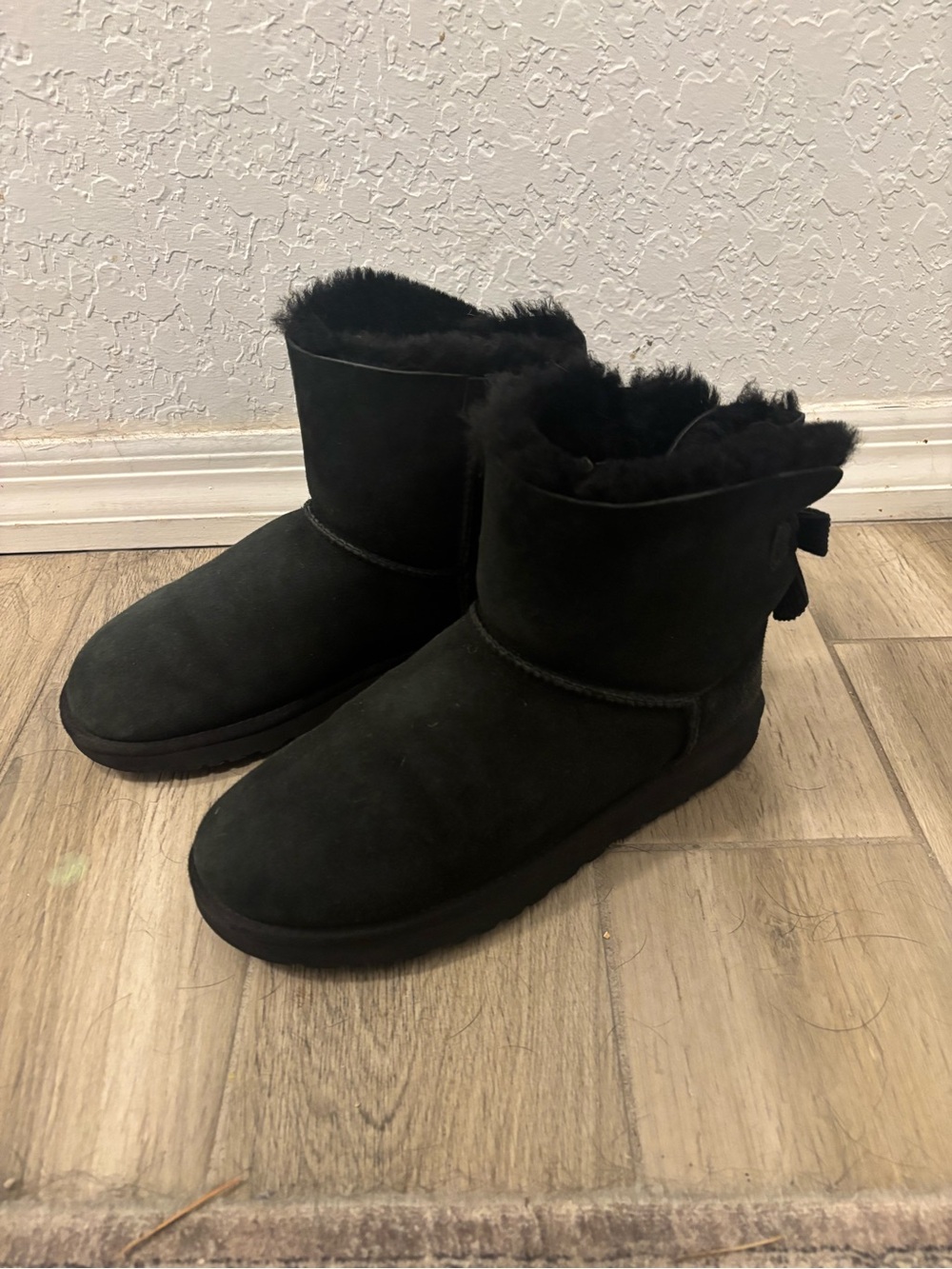 UGG Bailey Corduroy Bow Boots In Black size 9